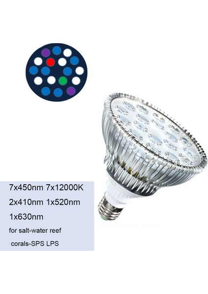 S18A Stili 54W LED Mercan Akvaryum Aydınlatma E27 PAR38 LED Tam Spektrumlu Mercan Bitki Yetiştirme Lambası Balık Tankı Akvaryum Lambası Için Sps Lps Yumuşak Mercan (Yurt Dışından)