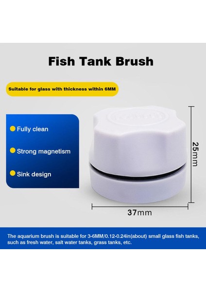 Beyaz Stil Akvaryum Camı Manyetik Fırça Yüzen Yosun Temizleyici Eğri Cam Temizleyici Mıknatıs Aracı Balık Tankı Cam Temizleme Mıknatısı #wo - (Yurt Dışından)