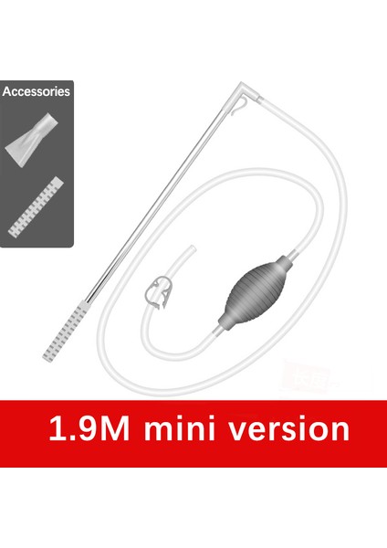 1.9m Mini Stil Balık Tankı Su Değişimi Akvaryum Juwel Filtre Süpürge Temizlik Aracı Sifon Vakum Temizleyici Balık Tankı Su Filtre Pompa Için (Yurt Dışından)