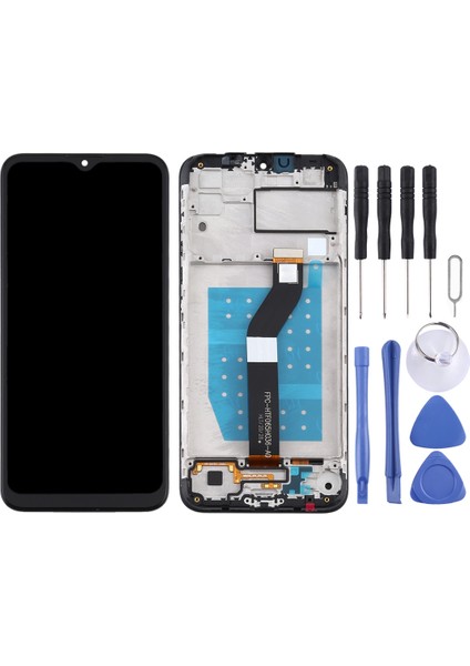 Motorola Moto G8 Güç Sayısallaştırıcı Için Tft LCD Ekran Çerçeveli Tam Yerleştirme (Siyah) (Yurt Dışından)