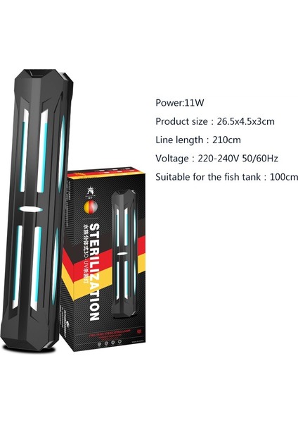 No.4 Tarzı Abd Fişi Akvaryum Temizleme Işığı Yeşil Yosun Temizleyici Su Arıtıcı Lamba - Balık Tankı Için Uv Sterilizatör Lamba (Yurt Dışından)