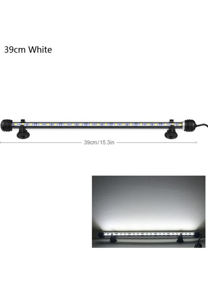 39CM Beyaz Stil 9cm 29CM 39CM 49CM Akvaryum LED Balık Tankı Lambası LED Tüp Ampulü Işıklı Barış Su Geçirmez Eu Fişi (Yurt Dışından)