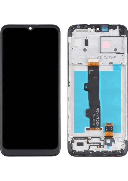 Motorola Moto E7 Güç Için Tft LCD Ekran PAMH0001IN PAMH0010IN PAMH0019IN Digitizer Çerçeveli Tam Embly (Siyah) (Yurt Dışından)