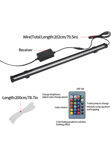 Uk-41.5cm Tarzı LED 7 Renk Değişen Akvaryum Işığ cm Daldırma Hava Kabarcık Lambası Su Bitkisi Işığ Balık Tankı Için (Yurt Dışından) fiyatları