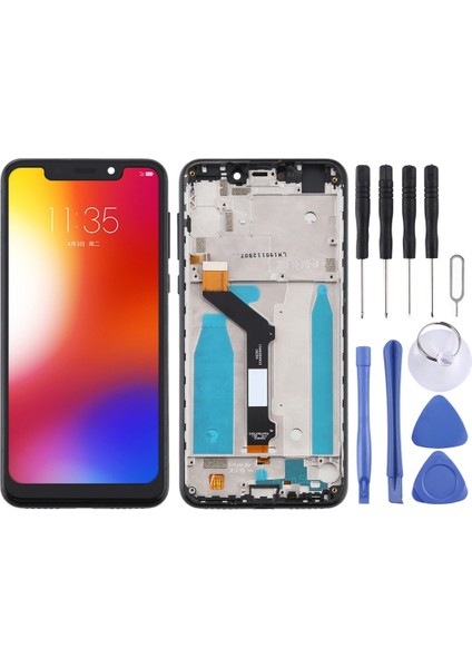 Motorola Moto One (P30 Play) Sayısallaştırıcı Için Tft LCD Ekran Çerçeveli Tam Yerleştirme (Siyah) (Yurt Dışından)