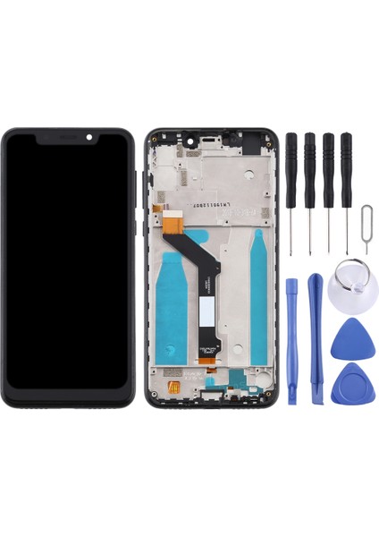 Motorola Moto One (P30 Play) Sayısallaştırıcı Için Tft LCD Ekran Çerçeveli Tam Yerleştirme (Siyah) (Yurt Dışından)