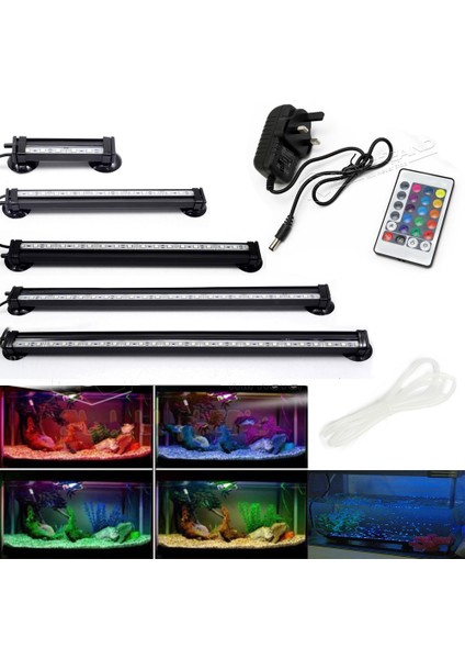 Abd Tak 46 cm Stili Uk Us Ab Eu Tak Çeşitli Renklerde Rgb LED Balık Tankı Oksijenliği Hava Kabarcığı Işık Suya Daldırılabilir Lamba Su Geçirmez (Yurt Dışından)