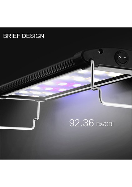 YX-J210 Siyah Gövde Stili Akvaryum LED Aydınlatma cm Yükseklik Balık Tankı Işık Lambası Uzatılabilir Braketlerle Beyaz ve Mavi Led'ler Akvaryumlar Için Uygun (Yurt Dışından) fiyatları