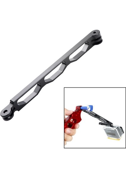Gopro Için 18CM Alüminyum Uzatma Kolu Kavrama Uzmanı (Siyah) (Yurt Dışından)