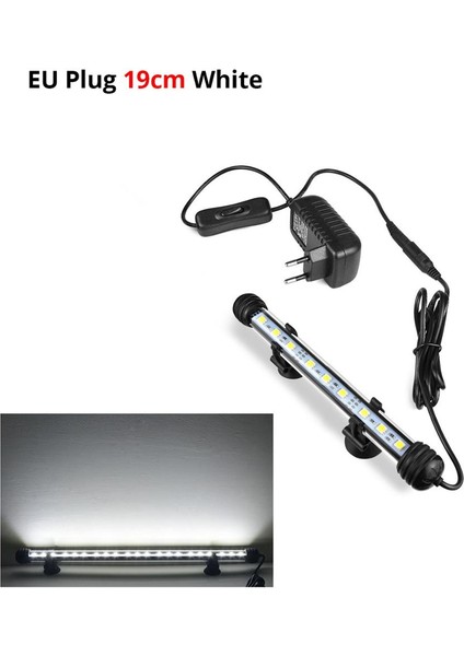 19CM Beyaz Stil Rgb LED Çubuk Işık Su Geçirmez Akvaryum Işığı Akvaryum Dekorasyon Aydınlatma 220V Ab Güç (Yurt Dışından)