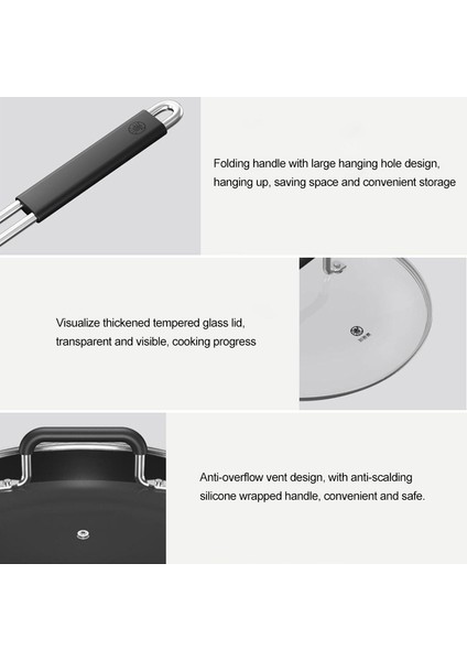Xiaomi Youpin Yapışmaz Kızartma Tavası Tencere (White) (Yurt Dışından)