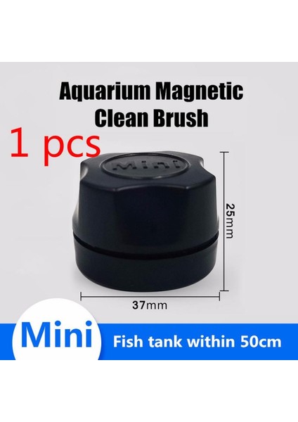 1 Siyah Stil Sıcak Mini Akvaryum Balık Tankı Manyetik Temiz Yüzen Cam Fırça Algı Sıyırıcı Eğri Cam Temizleyici Pencere Mıknatıs Temizleme Aracı (Yurt Dışından)