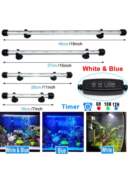 18CM 18LEDS Au Fiş Stili cm Akvaryum Işığı Dalgıç LED Tank Işığı Zamanlayıcı Otomatik Sualtı Balık Lambası Akvaryumlar Dekorasyon Aydınlatma Bitki Lambası (Yurt Dışından)