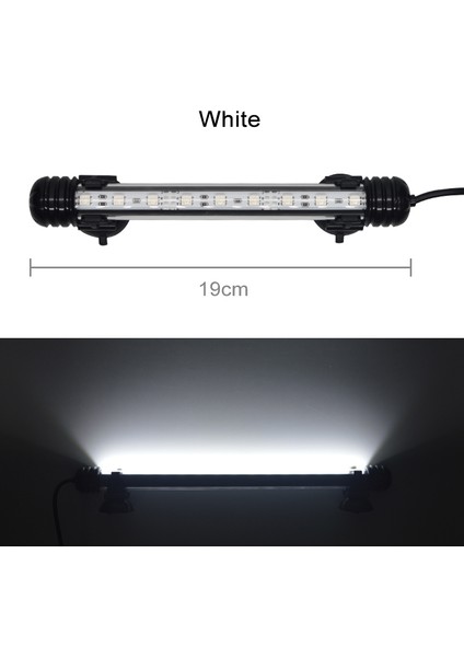 Beyaz 19CM Tarzı Su Geçirmez Rgb Akvaryum Işıkları Balık Tankı LED Daldırma Lambası cm Sualtı Akvaryum Dekor Lambası Aydınlatma 110V (Yurt Dışından)