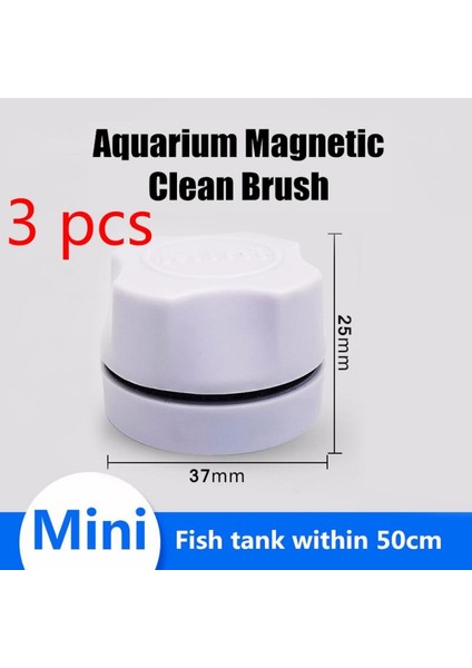 3 Beyaz Stil Sıcak Mini Akvaryum Balık Tankı Manyetik Temiz Yüzen Cam Fırça Algı Sıyırıcı Eğri Cam Temizleyici Pencere Mıknatıs Temizleme Aracı (Yurt Dışından)