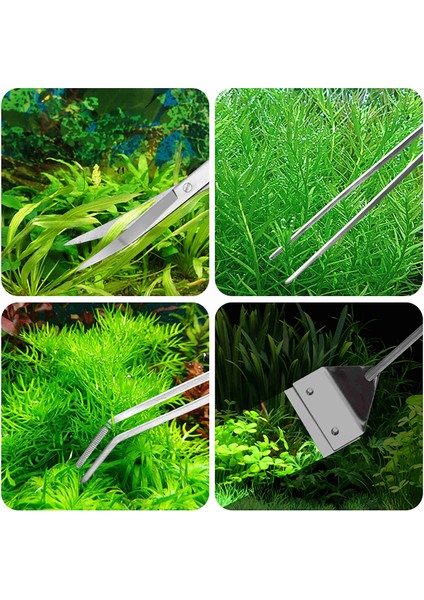 M05 Stili Balık Tankı Bitki Bakımı Için Depolama Rafı ile Aquascaping Araçları Düz ve Kıvrık Cımbızlar Kürek Yosun Temizleyici Ürün Başlığı (Yurt Dışından) modelleri