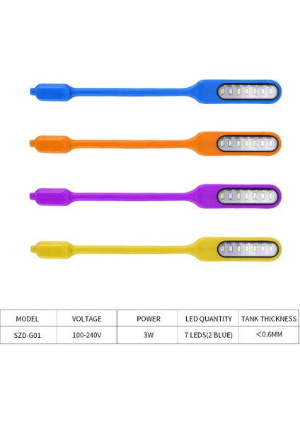 SZD-G01-SARI Stil Akvaryum Lambası LED Akvaryum Işıkları Yüksek Manyetik Sabitleme Klipsi USB 360 Derece Dönebilen Parlaklık 3W Balık Tankı Işığı (Yurt Dışından) indirimleri