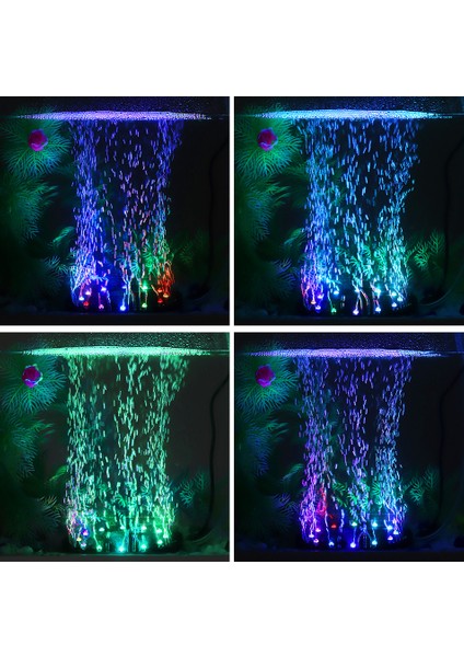 Q12 Stili cm Rgb LED Akvaryum Lambası Balık Tankı Dalgıç Işık Su Altı Hava Kabarcığı Oksijen Lambası Ab Abd Fiş Balık Tankı Işığı (Yurt Dışından)