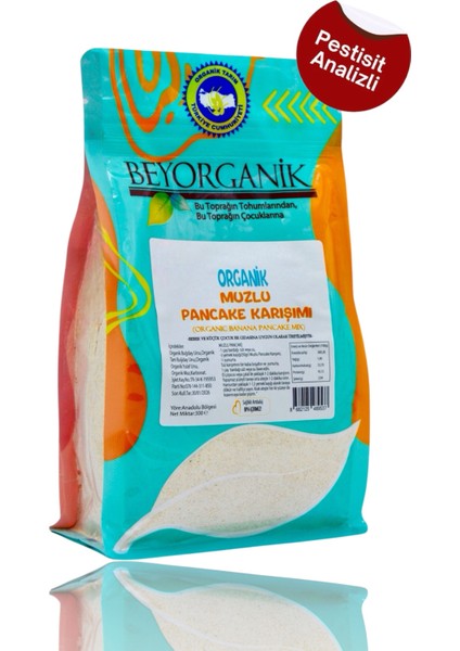 ORGANİK Muzlu Pankek Karışımı 300gr (Pestisit ve Aflatoksin Analizli)