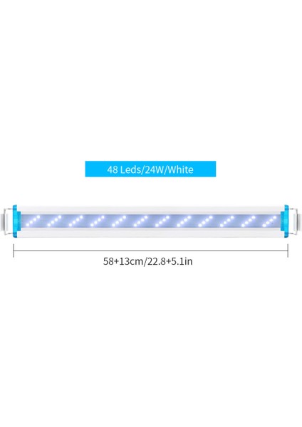 B60WW Ab Fiş Stili Balık Tankı Aydınlatma Peyzaj Işık V LED Ultra Ince Akvaryum Bitki Ekolojik Klip Lambası Akvaryum Aksesuarları (Yurt Dışından)