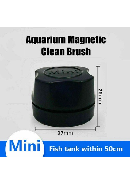 Siyah Stil Akvaryum Balık Tankı Manyetik Temiz Fırça Cam Yosunu Temizleyici Temizleyici Süpürge Fırça (Yurt Dışından)
