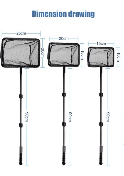 L-59 Stili S Beden Yedi Usta Akvaryum Balık Tankı Çekilebilir Balıkçılık Ağı Yüksek Taşıma Kapasitesi Yüksek Kapasiteli cm (Yurt Dışından)