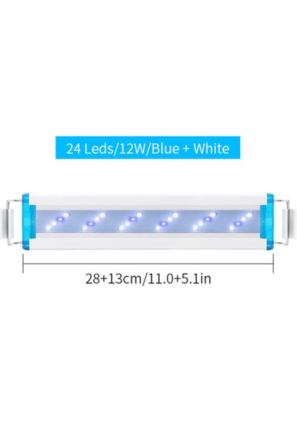 Szd B30BW Ab Stili Akvaryum LED Işık Süper Ince Balık Tankı Suda Bitki Yetiştirme Aydınlatma Su Geçirmez Parlak Klip Lamba Mavi LED cm Için Balık Tankı (Yurt Dışından)