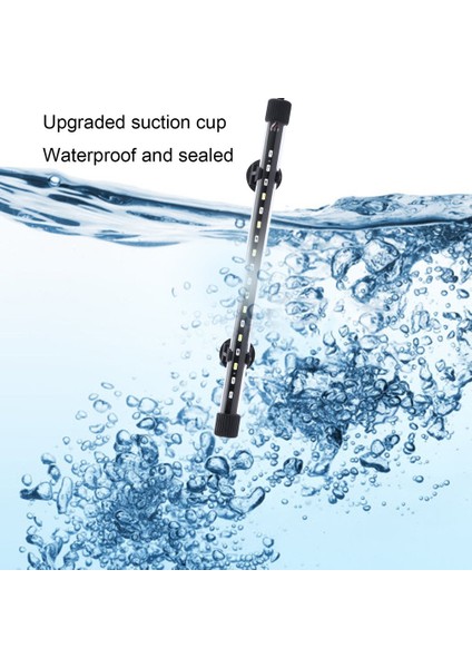 30CM Beyaz Kırmızı Stil Akvaryum Lambası Küçük Amfibik Su Ot Lambası Yüksek Frekanslı Cam Tüp Su Geçirmez LED Lamba (Yurt Dışından) fırsatları