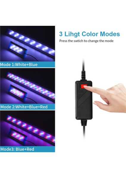 500 Beyaz-Mavi Tarzı Akvaryum LED Işık, Balık Tankı Manzara Izleme Peyzajı, Su Yosunu LED Işık, Genişletilebilir cm Su Geçirmez Kelepçe Işık (Yurt Dışından) fiyatları
