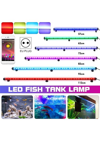 62CM Tarzı cm Akvaryum Işık Bitki Lambası 220V Rgb LED Akvaryum Balık Tankı Işık Bluetooth Uygulama Kontrolü Sualtı Balık Lambası (Yurt Dışından) modelleri