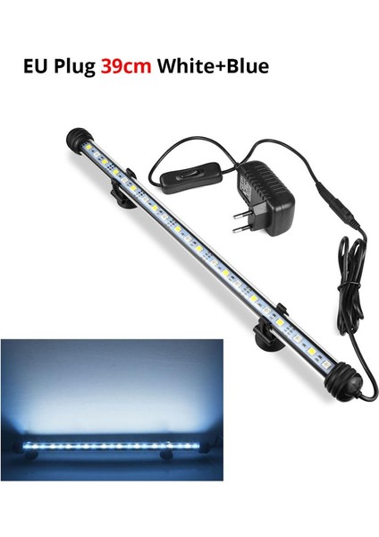 39CM Beyaz ve Bule Tarzı Rgb LED Çubuk Işık Su Geçirmez Akvaryum Işığı Akvaryum Dekorasyon Aydınlatma 220V Ab Güç (Yurt Dışından)