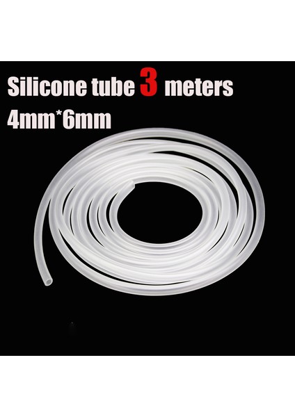 Silikon 3 Metre Tarzı Zrdr Akvaryum Co2 Özel Tüp Yüksek Basınca Dayanıklı Trake, Toksik Olmayan ve Kokusuz Hava Tüpü, Oksijen Özel Tüp 4 * 6mm (Yurt Dışından)