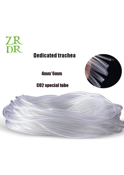 Silikon 3 Metre Tarzı Zrdr Akvaryum Co2 Özel Tüp Yüksek Basınca Dayanıklı Trake, Toksik Olmayan ve Kokusuz Hava Tüpü, Oksijen Özel Tüp 4 * 6mm (Yurt Dışından)