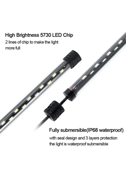 SZD-Q60WW Stili LED Akvaryum Işığını Su Geçirmez Balık Tankı Işığı Su Altında Tutma Lambası Sualtı Klips Lambası Akvaryum Dekorasyonu (Yurt Dışından)