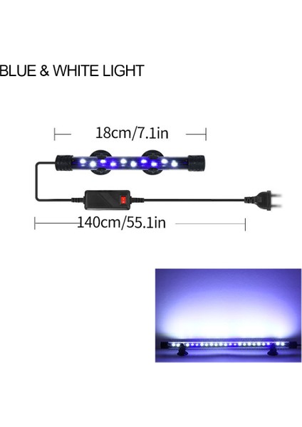 SZD-Q20BW Stili Su Geçirmez Akvaryum Işıkları Rgb Su Altı Lambası Balık Tankı Su Otu Işıkları Daldırma LED Aydınlatma (Yurt Dışından)