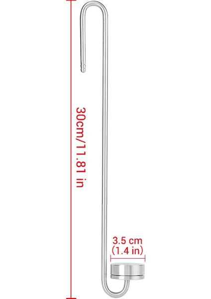 30 Cm'lik Büyük Stil Nıcrew Akvaryum Co2 Regülatörü Difüzörü Ultra Ince Paslanmaz Çelik Co2 Reaktör Atomizer Balık Tankı Canlı Bitki Akvaryum Aksesuarları (Yurt Dışından)