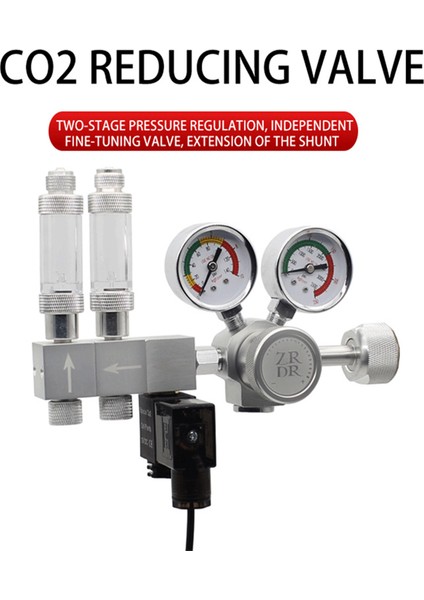 Şant Tarzı G5-8 Akvaryum Co2 Regülatörü Basınç Azaltma Valfi Balon Metre Solenoid Valf Co2 Kontrolü Bipolar Basınç Düzenleme (Yurt Dışından) indirimleri