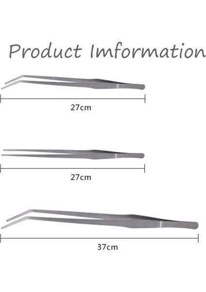 48CM Kavisli Kelepçe Stili M Beden 27 cm Akvaryum Canlı Tank Düz Eğri Bitki Cımbız Uzun Maşa Bitki Karides Mercan Paslanmaz Çelik Cımbız (Yurt Dışından) fiyatları