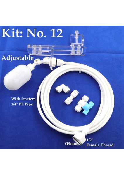 Kit No.12 Stili Akvaryum Su Seviye Kontrol Cihazı Otomatik Su Doldurma Yüzen Top Valf Balığı Tankı Akrilik Nemlendirme Cihazı Kiti (Yurt Dışından)