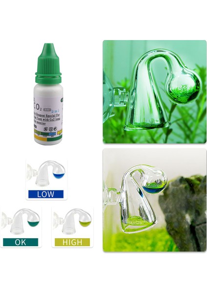 No.2 Tarzı 15ML 15ML Co2 Gösterge Çözeltisi Ph Uzun Süre Gösterge Monitör Tester Balık Tankı Co2 Monitör Cam Damlalık Denetleyici ile Kullanılan (Yurt Dışından)