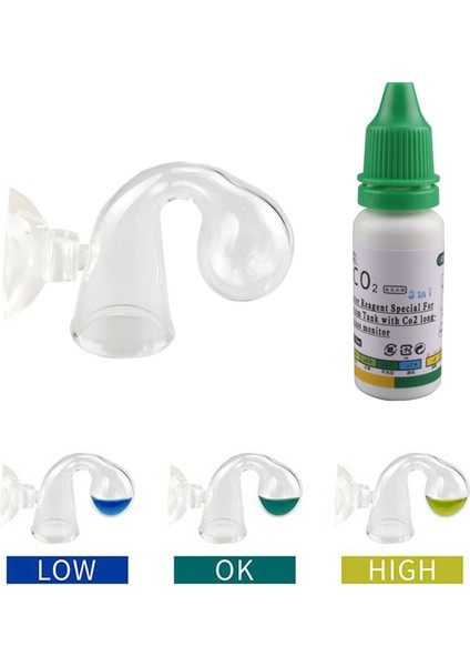 No.2 Tarzı 15ML 15ML Co2 Gösterge Çözeltisi Ph Uzun Süre Gösterge Monitör Tester Balık Tankı Co2 Monitör Cam Damlalık Denetleyici ile Kullanılan (Yurt Dışından)