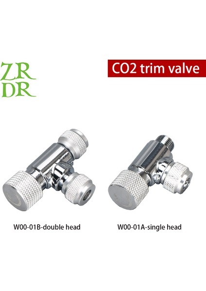 W00-01B-ÇIFT Başlı Stil Zrdr Yüksek Iğne Valf Regülatörü, 4*6mm Co2 Özel Tüp Için Akvaryum Balık Tankı Co2 Sistemi Için Uygun (Yurt Dışından)