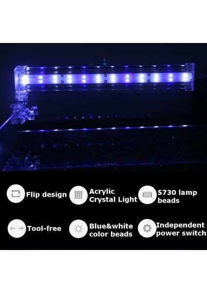 D30 Stili LED Akvaryum Işığı Kelepçe Bitki Büyüme Balık Tankı Aydınlatma Mavisi Beyaz Lamba 220V (Yurt Dışından) fırsatları