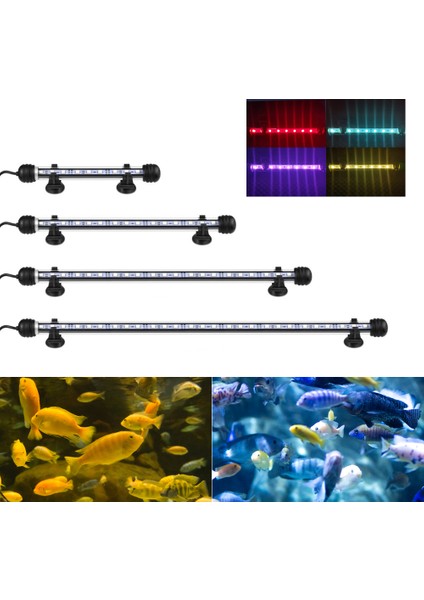 19 cm Rgb Ingiltere Stili Usukeu Fiş Rgb Renkli Akvaryum LED Çubuk Işık Su Geçirmez Balık Tankı Işık cm Sualtı Lambası Smd Uzaktan Kumanda ile (Yurt Dışından)