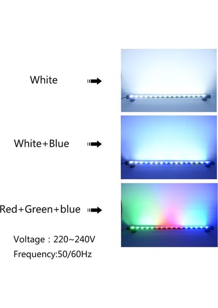 28 cm Rgb Stili Akvaryum Işıklı LED Su Geçirmez Balık Tankı Işık Dalış Balık Lambası Akvaryumlar Dekor Aydınlatma Bitki Lambası (Yurt Dışından) fırsatları