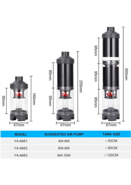 Tek Beden Tarzı YA-8461 Ultra-Sessiz Akvaryum Filtresi Otomatik Temizlik Balık Dışkısı Toplayıcı Sucul Tank Filtresi Dolaşımı ile Hava Oksijen Pompası (Yurt Dışından)