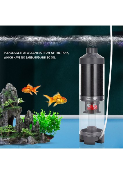 Tek Beden Tarzı YA-8461 Ultra-Sessiz Akvaryum Filtresi Otomatik Temizlik Balık Dışkısı Toplayıcı Sucul Tank Filtresi Dolaşımı ile Hava Oksijen Pompası (Yurt Dışından)