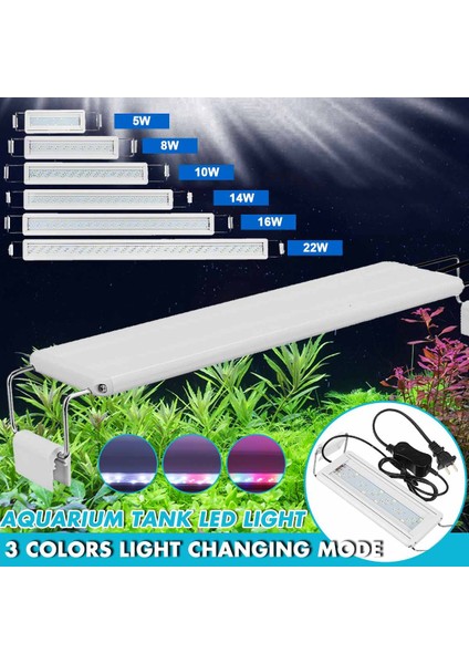 8W Tarzı 3 Renkli LED Akvaryum Aydınlatma Balık Tankı Su Bitkileri Büyüme Lambası Su Geçirmez Parlak Klipsli Lambalar Akvaryum Dekorasyon 7 (Yurt Dışından) fiyatları