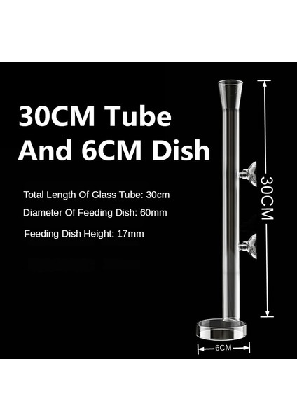 30CM Tarzı Balık Tankı Karides Yem Tüpü Kap Yemlik Kase Kupa Akvaryum Karides Salyangoz Balık Yem Kabı Akvaryum Aksesuarları (Yurt Dışından)