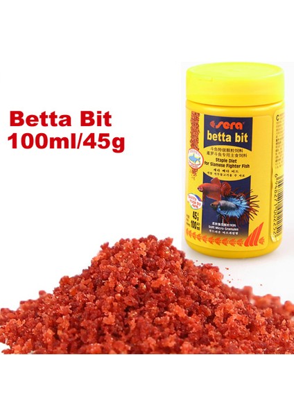 Betta Bit 100ML 45G Tarzı M Beden Sera Balık Yemi Çeşitleri Mini Bebek Gurami Beta Guppy Dip Yüzgeçli Kedi Balığı Için (Yurt Dışından)